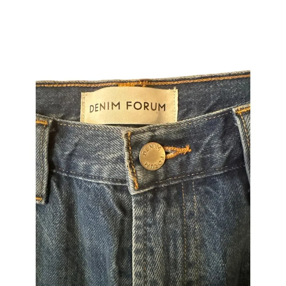 90s Vibes: Aritzia Denim Forum The Edie High Rise Culotte 28/4 - Medium Wash - Picture 2 of 9